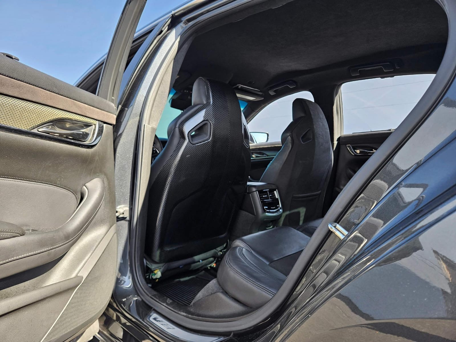 2016+ CADILLAC CTS-V3  | RECARO CARBON FIBER SEAT REAR PANEL COVER REPLACEMENT (DRIVER AND PASSENGER)